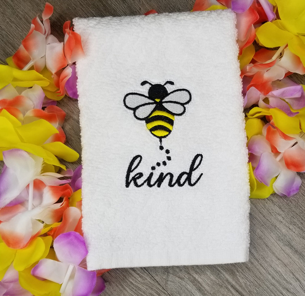 Bee Kind Embroidered Kitchen Towel